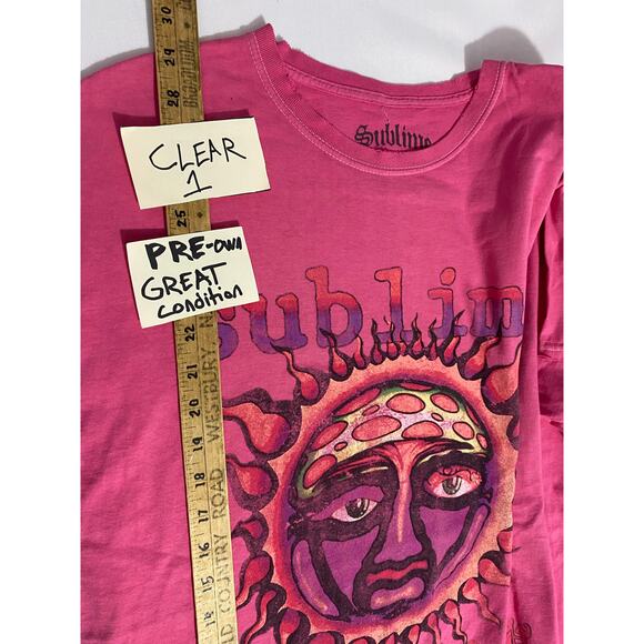 Sublime Women’s T-Shirt – Size Small, Pink Official Sun Tee Long Beach - Picture 4 of 8